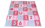 knorr® toys Puzzlematte - Alphabet + Zahlen pink-rosa