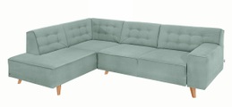 TOM TAILOR Ecksofa »NORDIC CHIC«, mit Ottomane, wahlweise mit Sitzvorzug, Füsse Buche natur