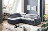 exxpo - sofa fashion Ecksofa, Steppung im Sitzbereich, Wahlweise mit Bettfunktion und Bettkasten, inklusive 3 verstellbaren Kopfstützen