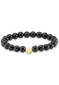 Firetti Armband »Herz mit Kugeln aus Edelstein«, Made in Germany - mit Onyx oder Tigerauge