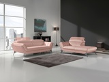 Egoitaliano Polstergarnitur »Sueli«, (Set), bestehend aus Sofa und Recamiere, Kopfteilverstellung, Bezug Leder