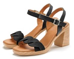 LASCANA Sandalette, aus weichem Leder mit Blockabsatz