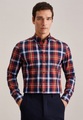seidensticker Flanellhemd »Slim«, Slim Langarm Button-Down-Kragen Karo