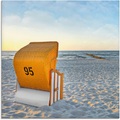 Artland Glasbild »Ostsee7 - Strandkorb«