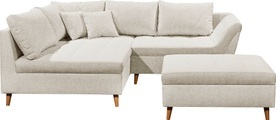 ED EXCITING DESIGN, ED EXCITING DESIGN Ecksofa »Split L-Form«, (Set, Ecksofa mit Hocker), frei im Raum stellbar, inkl. 7 Kissen
