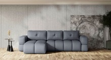 andas Ecksofa »EJSTRUP moderne, aufwändige Steppung, auch in Bouclé L-Form«, verwandelbar in Schlafsofa, incl. Bettfunktion, B/T/H: 362/186/92 cm