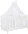 roba® Babybett »Multifunktionsbett mit Beistellfunktion«, (8 tlg.), Lattenrost, Matratze, Nestchen, Bettverkleinerer, Himmel, Himmelstange