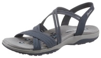 Skechers Sandale »REGGAE SLIM TURN IT UP«, mit elastischen Riemchen