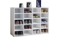 MID.YOU Schuhschrank in weiß 92/67/33 cm , 'Hinsol L' _ Weiss , Holzwerkstoff , 16 Fächer , 92x67x33 cm , melaminharzbeschichtet,melaminharzbeschichtet,Nachbildung,Nachbildung , 000657007701