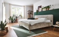Novel - Bett MATTIS_8096 - beige - Textil - 160x200