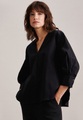Tunika Uni 78-arm V-neck Damen Schwarz 46