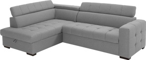exxpo - sofa fashion Ecksofa, Steppung im Sitzbereich, Wahlweise mit Bettfunktion und Bettkasten, inklusive 3 verstellbaren Kopfstützen