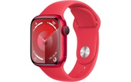 APPLE Watch Series 9 (GPS, Alu) 41 mm - Smartwatch (M/L 150-200 mm, Fluorelastomer, (PRODUCT)RED/(PRODUCT)RED)