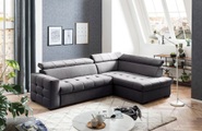 exxpo - sofa fashion Ecksofa, Steppung im Sitzbereich, Wahlweise mit Bettfunktion und Bettkasten, inklusive 3 verstellbaren Kopfstützen