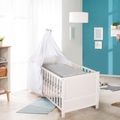 roba® Komplettbett »Kinderbettset, Sterne grau, 70x140 cm«, (5 tlg.), mit Lattenrost, Matratze, Bettwäsche, Nest & Himmel