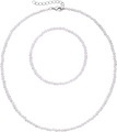 Firetti Ketten und Armband Set »Multipack Schmuck Geschenk Armkette Halskette facettierte Edelsteine«, (Set, 2 tlg.)