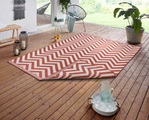 NORTHRUGS Teppich »Palma«, rechteckig, 5 mm Höhe, In-und Outdoor geeignet, Wohnzimmer, Balkon, Terrasse, Garten, Robust, Pflegeleicht, Flachgewebe, Wendbar