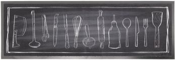 Primaflor-Ideen in Textil Küchenläufer »Küchenläufer KITCHEN TOOLS«, rechteckig, 6,5 mm Höhe, Motiv Küchenutensilien, rutschhemmend, waschbar, Küche