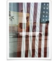 Wall-Art, Wall-Art Poster »Flagge Amerika Reflection USA«, Autos, (1 St.)