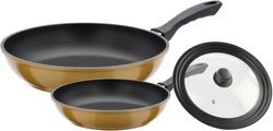 GSW Pfannen-Set »GOURMET PREMIUM COLOR«, Aluminiumguss, (Set, 3 tlg.), Induktion