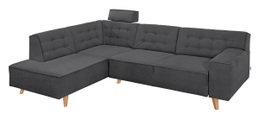 TOM TAILOR Ecksofa »NORDIC CHIC«, mit Ottomane, wahlweise mit Sitzvorzug, Füsse Buche natur