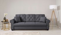 Home affaire 3-Sitzer »MORVILLE B/T/H: 240/90/94 cm, Liegefläche 195/141 cm«, Federkern-Polsterung, incl. Zierkissen, Incl. Bettkasten, Schlafsofa
