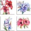 Artland Leinwandbild »Lilien Mohnblumen Iris Hortensien«