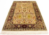 morgenland Seidenteppich »Hereke Seide Figurativ 150 x 92 cm«, rechteckig, 0,5 mm Höhe, Unikat mit Zertifikat