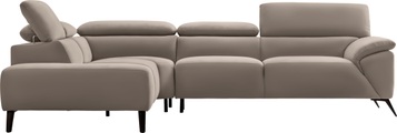 Nicoletti Home Ecksofa, Breite 287 cm, verstellbare Kopfstütze, Ottomane links oder rechts