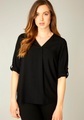 Base Level Shirtbluse, mit V-Ausschnitt