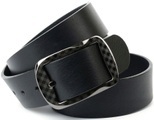 Anthoni Crown Vollleder Jeansgürtel in Schwarz