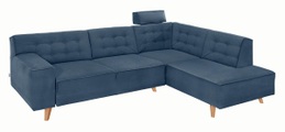 TOM TAILOR Ecksofa »NORDIC CHIC«, mit Ottomane, wahlweise mit Sitzvorzug, Füsse Buche natur