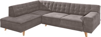 TOM TAILOR Ecksofa »NORDIC CHIC«, mit Ottomane, wahlweise mit Sitzvorzug, Füsse Buche natur