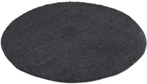 Carpet City Hochflor-Teppich »Plainy«, rund, 30 mm Höhe, Polyester, Langflor Uni Taupe, Wohnzimmer