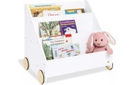 Pinolino Kinder-Bücherregal mit Rollen Lasse - natur