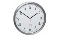 Analoge Funk-Wanduhr mit Aluminium-Rahmen