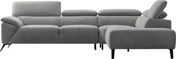 Nicoletti Home Ecksofa, Breite 287 cm, verstellbare Kopfstütze, Ottomane links oder rechts