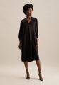 seidensticker Sommerkleid »Schwarze Rose«, Langarm V-Neck Uni