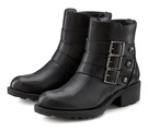 LASCANA Stiefelette, Winterstiefel mit robuster Sohle und modischen Zierschnallen vegan