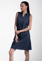 Polarino Blusenkleid, mit Knopfleiste und Bindegürtel