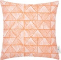 TOM TAILOR Kissenhülle »Squared Triangle«, (1 St.), mit unifarbener Rückseite in Leinenoptik