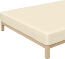 Flausch-Jersey Spannbetttuch Schlafgut beige Größe: 016
