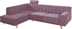 TOM TAILOR Ecksofa »NORDIC CHIC«, mit Ottomane, wahlweise mit Sitzvorzug, Füsse Buche natur