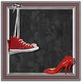 Artland Glasbild »Die roten Schuhe«