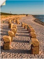 Artland Wandbild »Strandkörbe Ostseeküste in Wustrow«