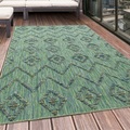 Ayyildiz Teppiche Teppich, rechteckig, 8 mm Höhe, Flachflor mit Hoch-Tief-Struktur, In-und Outdoor geeignet
