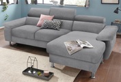 Nova Via Ecksofa, wahlweise mit Aqua Clean Stoff für leichte Reinigung mit Wasser und Bettfunktion