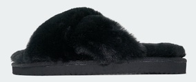 Flip Flop Pantoffel »cross*fur 2«, mit flauschiger Kreuzbandage