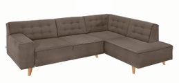 TOM TAILOR Ecksofa »NORDIC CHIC«, mit Ottomane, wahlweise mit Sitzvorzug, Füsse Buche natur
