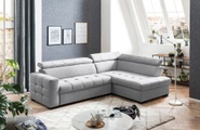 exxpo - sofa fashion Ecksofa, Steppung im Sitzbereich, Wahlweise mit Bettfunktion und Bettkasten, inklusive 3 verstellbaren Kopfstützen